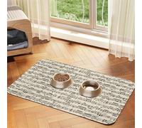 Points de Dalmatien Noir,Tapis d'alimentation imperméable pour Animaux de Compagnie, Sets de Table pour Chats et Chiens pour la Nourriture et l'eau, Tapis de Nourriture en Cuir PU,40x60cm