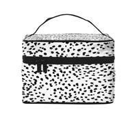 Points de Tache Dalmatien à imprimé Animal Noir et Blanc, Trousse de Maquillage Trousse à cosmétiques Trousse de Toilette de Voyage Portable Trousse à Crayons