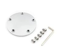 Points de temporisation de Moto en Aluminium Noir Chrome Black Couvre avec 5 Trous compatibles avec Les modèles de Twin Cam de 1999 à 2017(Silver)