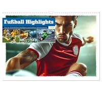 Points forts du football - Moments de jeu créés par l'IA (calendrier mural 2026 DIN A3 paysage) - Calendrier mensuel CALVENDO