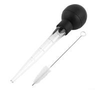 Poire à dinde en silicone résistant à la chaleur pour cuisiner avec une forte ventouse pour badigeonner précisément les sauces, les bouillons et les sauces sur les viandes rôties