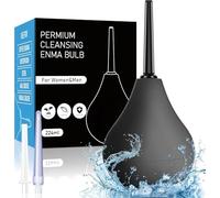 Poire à Lavement Intime Anale - Poire de Lavement Intime Anus Douche 224ML avec Trois Buses, Poire pour Lavement Rectale en Silicone Médicale, Poire lavement Anal et Vaginale sans BPA(ferreux)