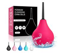 Poire à lavement intime Anale - Poire de lavement intime anus douche 224ML,Poire pour Lavement Rectale En Silicone Médicale, poire lavement Anal et Vaginale Sans BPA(Rose)