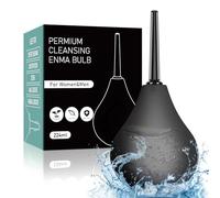 Poire a Lavement Intime Anale,Poire de Lavement Intime Femme Homme 224ML,Poire Lavement Rectale En Silicone Médicale,Douches Anale et Vaginale Sans BPA (Noire)