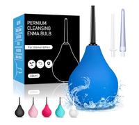 Poire à Lavement Intime - Poire de Lavement Intime Anus Douche avec 3 Buses, Douches Anale et Vaginale pour Hommes Femmes, Lavement Colon et Intestins Maison, Extérieur, Avoyages et Camping(Bleu)