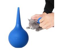 Poire À Seringue Auriculaire Caoutchouc Bleu 90 ml Embout Incliné | Caoutchouc souple réutilisable. Nettoyage auriculaire pour humains et animaux, 3 tailles adaptées aux soins quotidiens