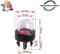 Poire d' Amorçage / Pompe à essence à carburant pour élagueuse / Tronçonneuse