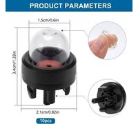 Poire d'amorçage à essence 188-513 compatible avec Stihl/Weed Eater/McCulloch/Ryobi Echo (paquet de 10)