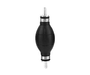 Poire d'amorçage Noire, Pompe d'amorçage à Main en Caoutchouc pour Transfert de Carburant sous Vide, Poire D'Amorcage Carburant Pompe à Main Inline Bateaux Alliage Gasoil Essence Diesel Pump(6mm)