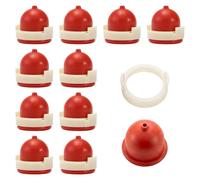 Poire D'amorce Carburateur 694395, 10 Pièces Pompe d'Amorçage Carburateur Compatible avec Brigg et Stratton 694395 496115 4180 5085 122K02 122K82 12A800 127800 128800 129700 129800 135700 (rouge-trou)