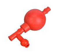 Poire D'aspiration en Caoutchouc pour un Pipetage Précis avec 3 Ouvertures - Remplisseur de Pipette Rouge Sûr et Durable