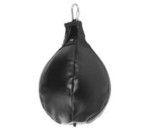 Poire de Boxe Professionnelle Suspendue pour Entraînement D'agilité | PU Noir, Coutures Renforcées, Ciblage Facile, Développe les Réflexes, Usage Exercice Sportif