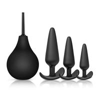 Poire de Lavement 224ml Amovibles - Poire à Lavement Intime avec 3 Accessoires, Poire Lavement Rectale Adulte pour Côlon et Intestins, Douches Anale et Vaginale en Silicone pour Homme et Femme