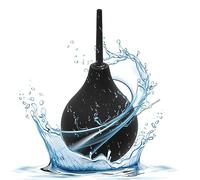 Poire de lavement douche pour hommes et femmes, lavement rectal pour adultes pour le lavage 220 ml, en silicone médical (noir)