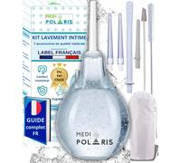 Poire lavement intime spécialisée 224mL, kit 7 pièces, silicone translucide hygiène renforcée, dispositif médical, poire de lavement intime