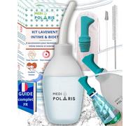 Poire Lavement spécialisée 310 mL + Bidet, silicone transparent hygiène renforcée, Canule Épaisse Confort & Sécurité, Hygiène Intime Homme/Femme, Dispositif Médical Cl. I