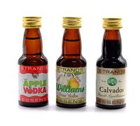 Poire Williams + Pomme + Calvados Lot de 3 Arômes 25ml - Essence Sans Alcool pour Vodka Maison et Cocktails