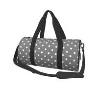 Pois Blancs Gris, Sac de Voyage de Grande capacité, Sac à Main Rond, Sac de Voyage de Sport, fourre-Tout, Sac de Fitness