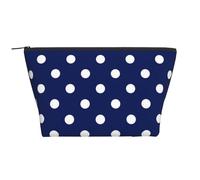 Pois Bleu Marine, Trousse de Toilette Trousse de Maquillage Sac à cosmétiques Trousse de Toilette de Voyage Portable