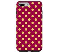 Pois Classiques à Pois Bordeaux et Jaunes Coque pour iPhone 7 Plus/8 Plus
