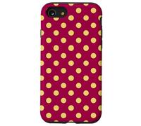 Pois Classiques à Pois Bordeaux et Jaunes Coque pour iPhone SE (2020) / 7/8