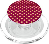 Pois Classiques à Pois Bordeaux et Jaunes PopSockets PopGrip pour MagSafe
