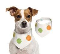 Pois colorés et Lumineux,Bandanas pour Chien, écharpe en Coton, Bavoirs réglables pour Animaux de Compagnie,L