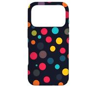 Pois colorés sur Fond Noir Coque pour iPhone 17 Pro