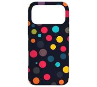 Pois colorés sur Fond Noir Coque pour iPhone 17 Pro Max