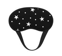 Pois et étoiles noirs et blancs,Masques de sommeil occultants, cache-yeux couvrants, masques de sommeil anti-lumière