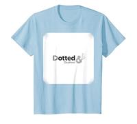 Pois et fringants : Art de ponctuation élégant pour Les Amateurs de Mots T-Shirt, Enfant, Bleu Céleste, 8 Ans