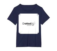 Pois et fringants : Art de ponctuation élégant pour Les Amateurs de Mots T-Shirt, Femme Grandes Tailles, Bleu Marine, 3X