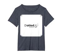 Pois et fringants : Art de ponctuation élégant pour Les Amateurs de Mots T-Shirt, Femme Grandes Tailles, Bleu Chiné, 1X
