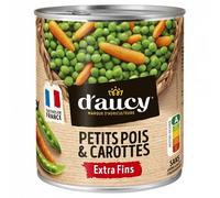 Pois Extra Fins Carottes 530G|D'Aucy|(Lot De 2)|Best Deal