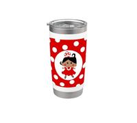 Pois flamant rose Gobelet isotherme en acier inoxydable double paroi