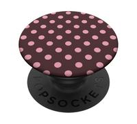 Pois Marron et Rose à Pois esthétiques, Mignons, Grands Pois PopSockets PopGrip Adhésif