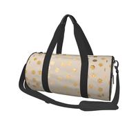 Pois pailletés Beige et doré, Sac de Voyage de Grande capacité, Sac à Main Rond, Sac de Voyage de Sport, fourre-Tout, Sac de Fitness