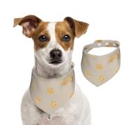 Pois pailletés Beiges et dorés,Bandanas pour Chien, écharpe en Coton, Bavoirs réglables pour Animaux de Compagnie,L