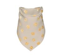 Pois pailletés Beiges et dorés,Bavoir écharpe Triangulaire à Capuche réglable pour Animaux de Compagnie, Capuche Lavable adaptée aux Chiens et Chats de Petite, Moyenne et Grande Taille