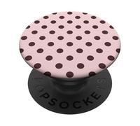 Pois Roses et Marron à Pois esthétiques, Mignons, Grands Pois PopSockets PopGrip Adhésif