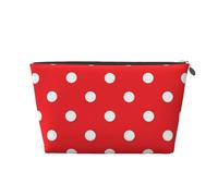 Pois Rouge Et Blanc, Trousse de Toilette Trousse de Maquillage Sac à cosmétiques Trousse de Toilette de Voyage Portable