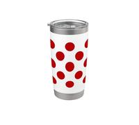 Pois rouges Gobelet isotherme en acier inoxydable double paroi