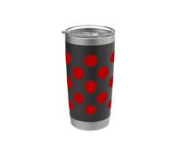 Pois rouges Gobelet isotherme en acier inoxydable double paroi