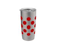 Pois rouges Gobelet isotherme en acier inoxydable double paroi