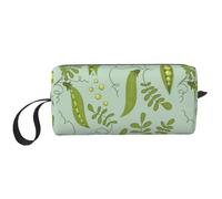Pois Verts Laissent Bleu, Trousse de Maquillage Trousse à cosmétiques Trousse de Toilette de Voyage Portable Pochette de Maquillage
