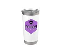 Poison Design Logo Grunge Violet Gobelet isotherme en acier inoxydable double paroi