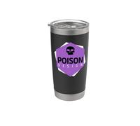 Poison Design Logo Grunge Violet Gobelet isotherme en acier inoxydable double paroi