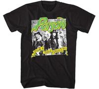 Poison Flesh & Blood Concert Tour 90's Men's T Shirt Album Cover Vintage Rock Manches Courtes(XX-Large)