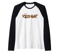 Poison Heart Graffiti Red Love Urban Art Design Manche Raglan