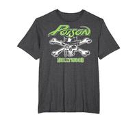 Poison - Hollywood T-Shirt, Homme Grandes Tailles, Chiné Foncé, 2X Tall